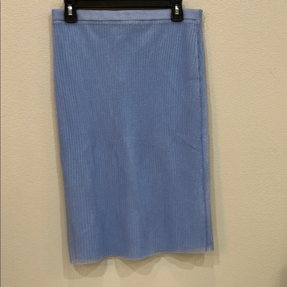 Elegant Blue Midi Skirt